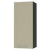 KÜCHENHÄNGESCHRANK Kvantum W4/40 Vanille Matt / Schwarz Matt 40 / 32,5 / 96cm - Creme/Schwarz, Holz/Holzwerkstoff (40/96/32.5cm) - Feldmann-Wohnen