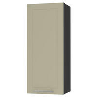 KÜCHENHÄNGESCHRANK Kvantum W4/40 Vanille Matt / Schwarz Matt 40 / 32,5 / 96cm - Creme/Schwarz, Holz/Holzwerkstoff (40/96/32.5cm) - Feldmann-Wohnen