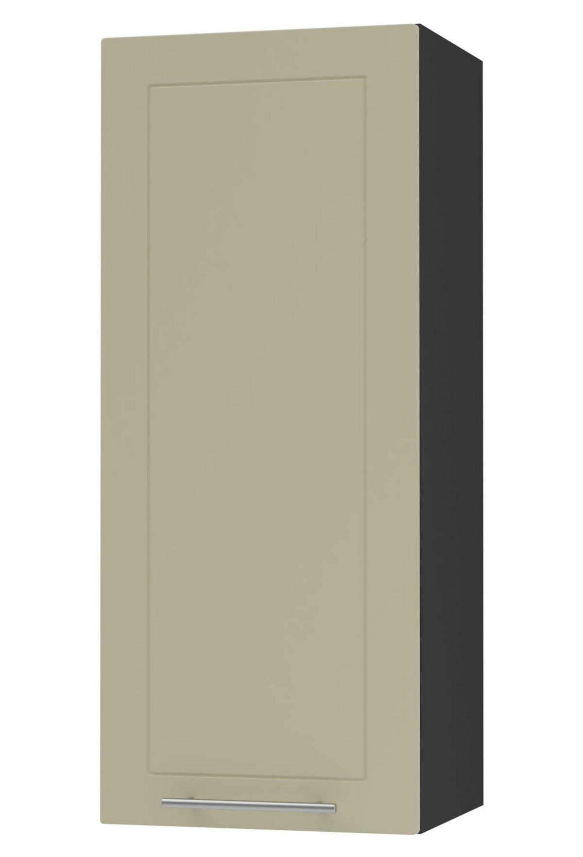 KÜCHENHÄNGESCHRANK Kvantum W4/40 Vanille Matt / Schwarz Matt 40 / 32,5 / 96cm - Creme/Schwarz, Holz/Holzwerkstoff (40/96/32.5cm) - Feldmann-Wohnen