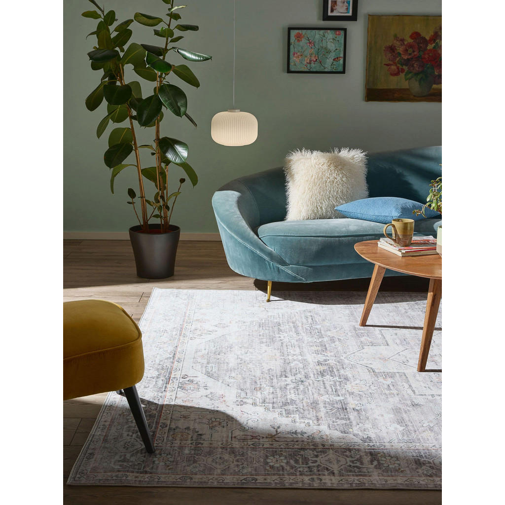 Thumbnail - benuta Nest Vintage-Teppich, Grau, Kunststoff, Vintage, Rechteckig, 200x300 cm, Oeko-Tex® Standard 100, für Fußbodenheiz...