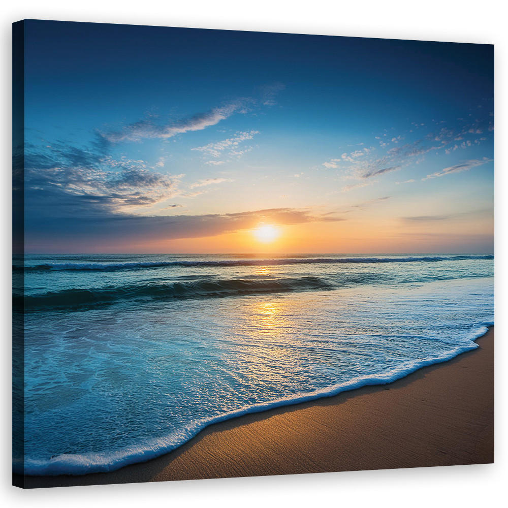 WANDBILD wasser natur meer - Blau, Textil (50/50cm) - Feeby