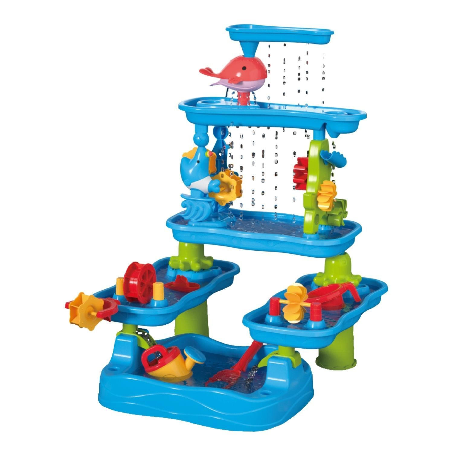 WASSERSPIELTISCH TOJA L Wasserfall mit Zubehör 24-tlg. - Blau, Kunststoff (56/56/76cm) - Coemo