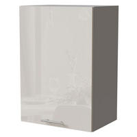 HÄNGESCHRANK Brerra W2/50 Grau / RAL 9001 creme Hochglanz 50 / 32,5 / 72cm - Creme/Grau, Holz/Holzwerkstoff (50/72/32.5cm) - Feldmann-Wohnen