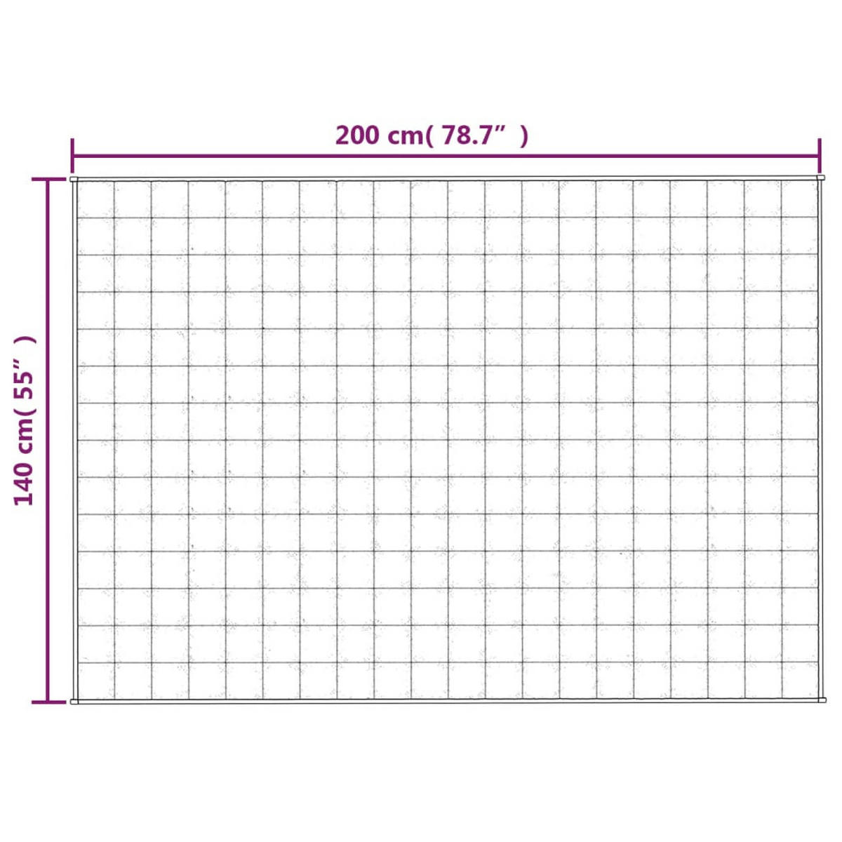 GEWICHTSDECKE Blau 140/200 Cm 10 Kg Stoff - Blau, Textil (140/200cm) - vidaXL