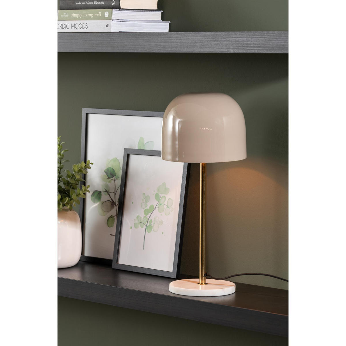 TISCHLAMPE Manta Grau 20/20/50 cm - Grau, Metall (20/20/50cm) - Leitmotiv