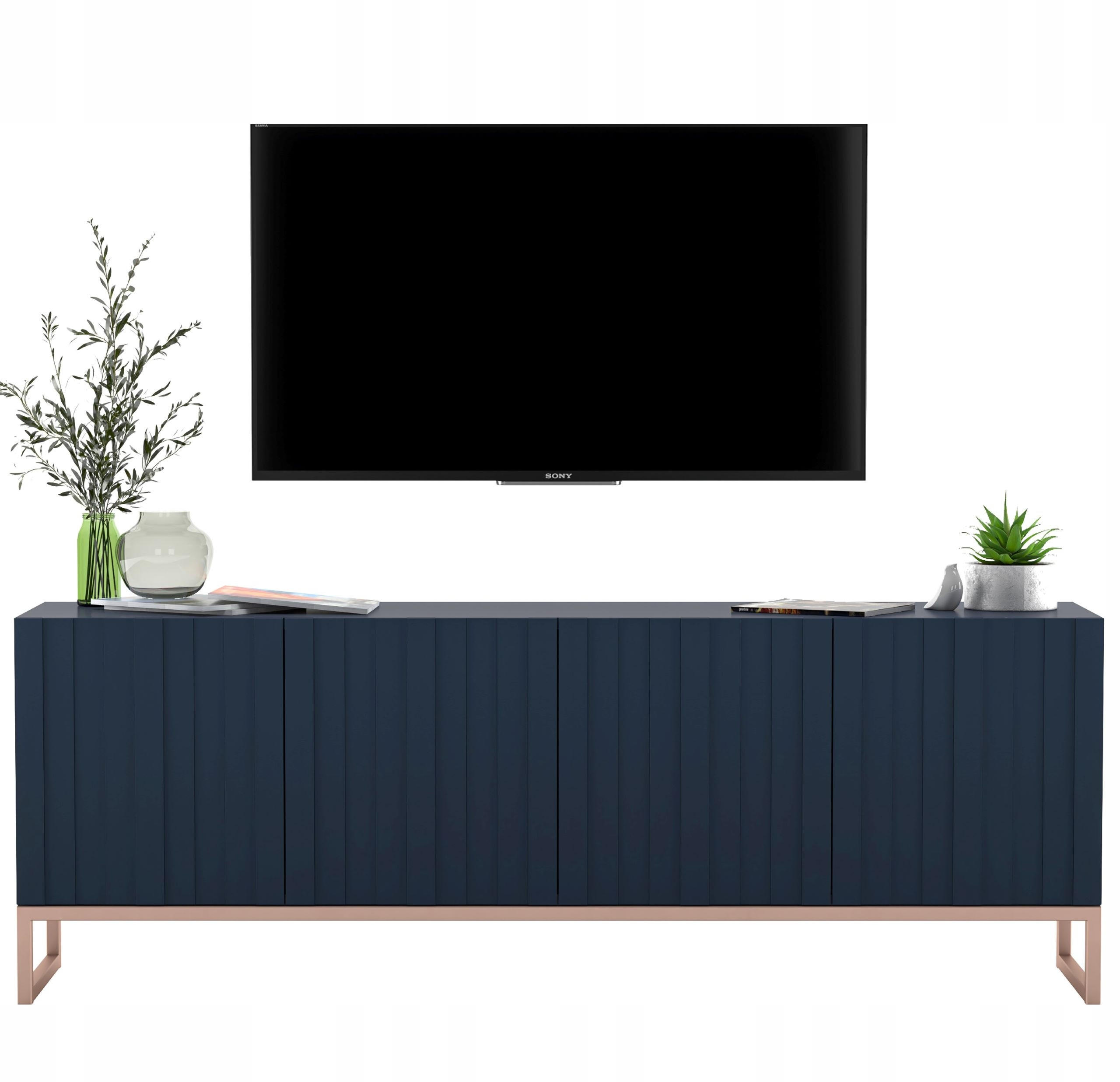 Meble Lindner Tv-Lowboard Blau 150x51.5x36.5 cm