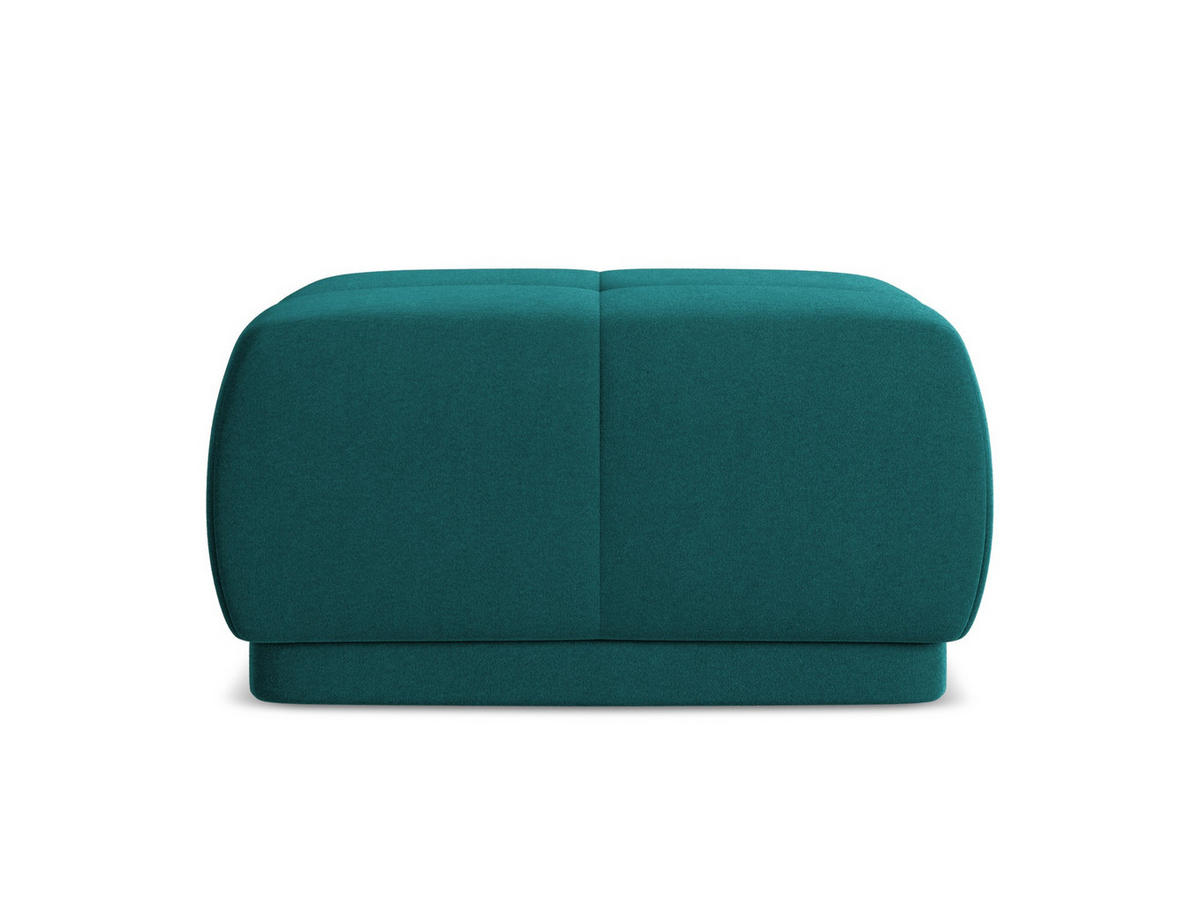 POUF Samt Stoff Blau - Blau/Petrol, Kunststoff/Textil (60/35/60cm) - Makamii