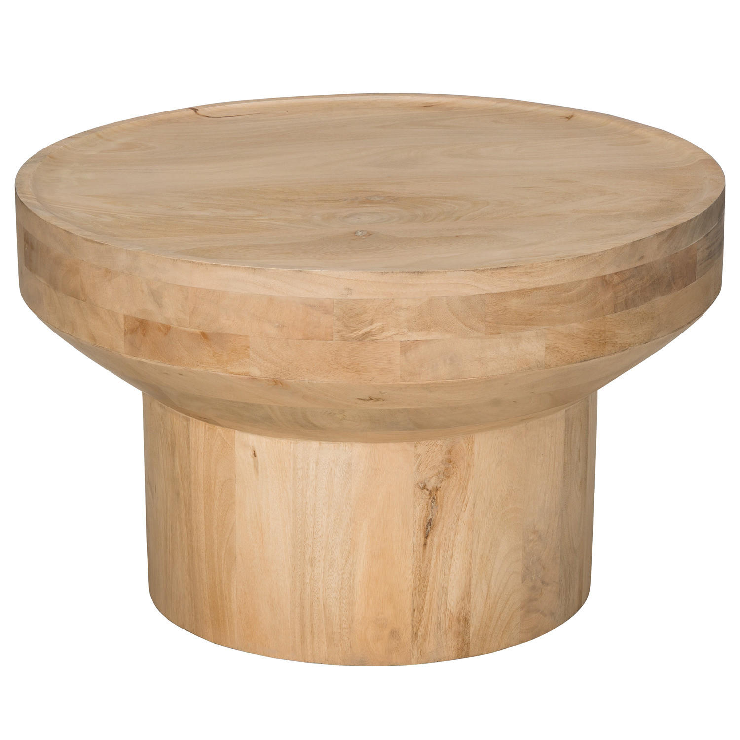 HOME24 Massiver Couchtisch SPUNK - Naturfarben, Holz (70/70/43cm) - home24