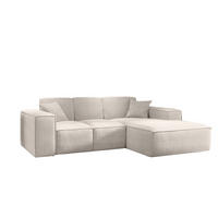 ECKSOFA L-Form Wohnzimmer SIENA Stoff Poso Beige Rechts - Beige, Holz/Textil (266/165cm) - Kaiser Möbel