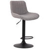 BARHOCKER Stoff grau - Schwarz/Grau, Textil/Metall (50/86/50cm) - CLP
