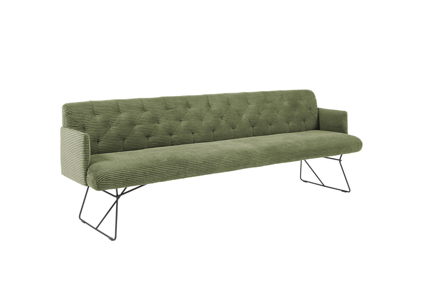 Kawola Esszimmerbank Olivgrün 166x85x69 cm