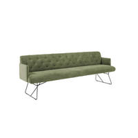 ESSZIMMERBANK CHARME Grün Cord - Olivgrün/Grün, Textil (246/85/69cm) - KAWOLA