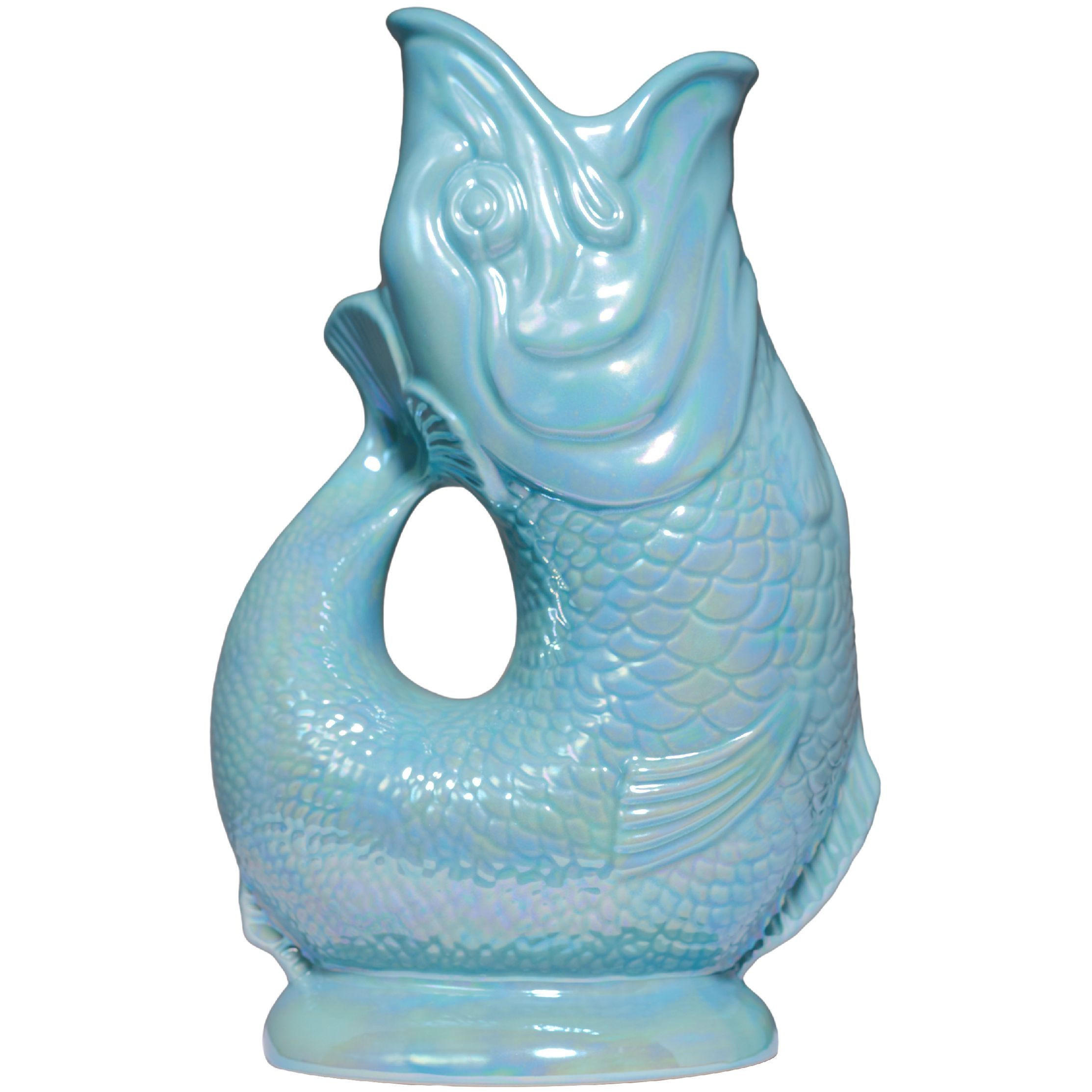 KARAFFE mit „Gluck-Gluck“-Geräusch 27,5/17/9,5 cm - Pastellgrün, Keramik (1.2L) - Gluckigluck