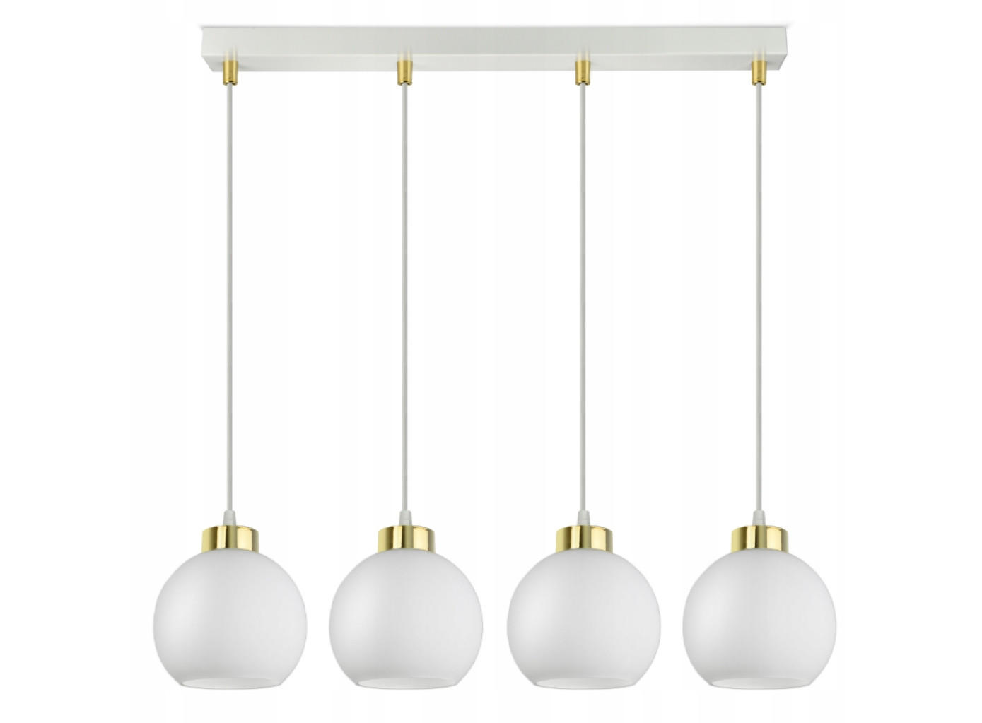 PENDELLEUCHTE GOLDGLAS - Goldfarben/Weiß, Glas/Metall (14/70/80cm) - kiki design