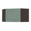 ECKHÄNGESCHRANK Kvantum W10/60/36 Mint Matt / Lava Matt 60 / 60 / 36cm - Dunkelgrau/Mintgrün, Holz/Holzwerkstoff (60/36/60cm) - Feldmann-Wohnen
