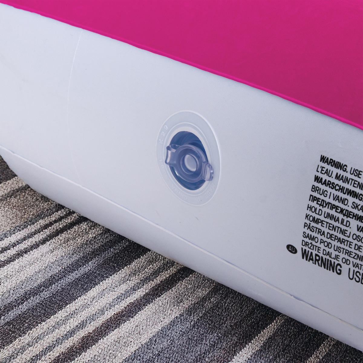 LUFTBETT Luftmatratze Camping Kinder 157 x 66 x 23 cm rosa aufblasbar ohne Pumpe - Rosa, Kunststoff (66/157cm) - Avenli