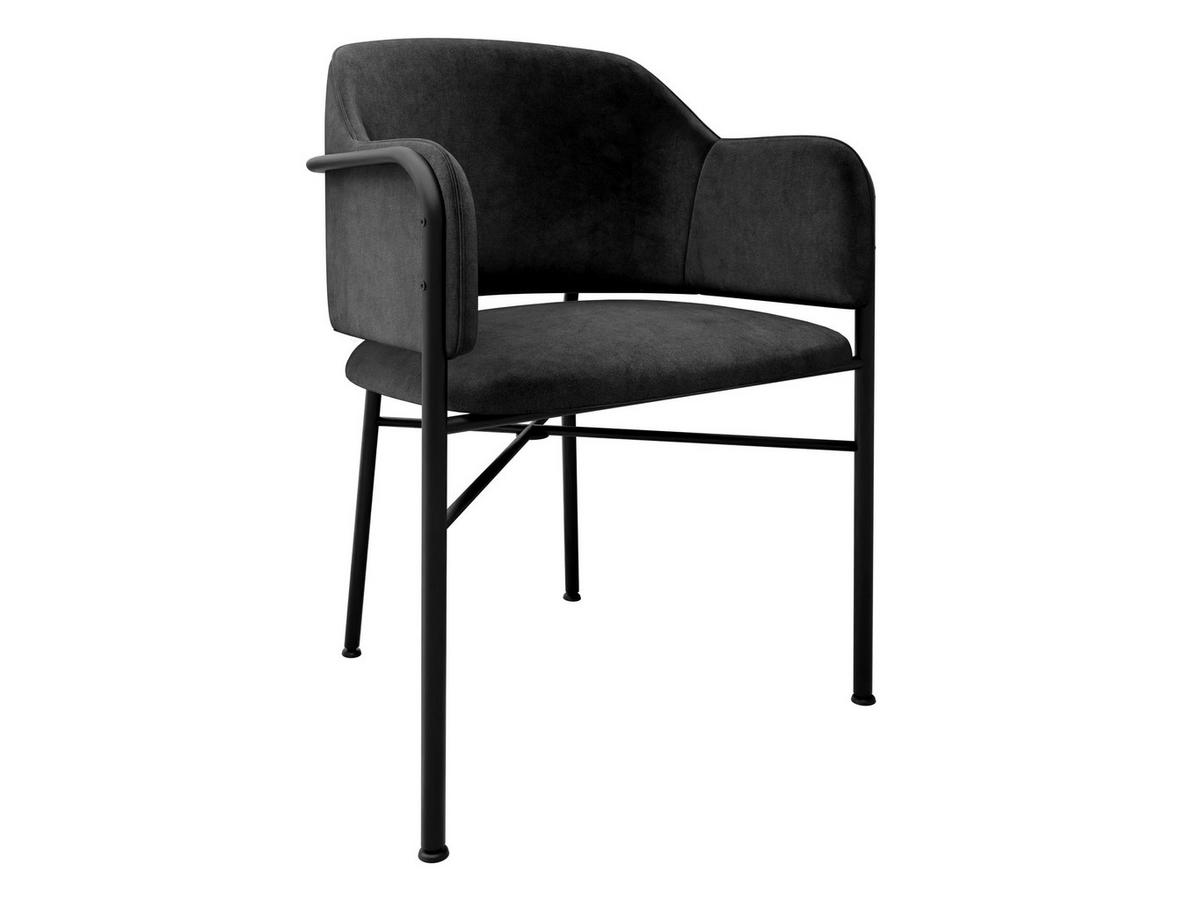 POLSTERSTUHL Delivio - Schwarz, Textil/Metall (56/79/55cm) - MIRJAN24