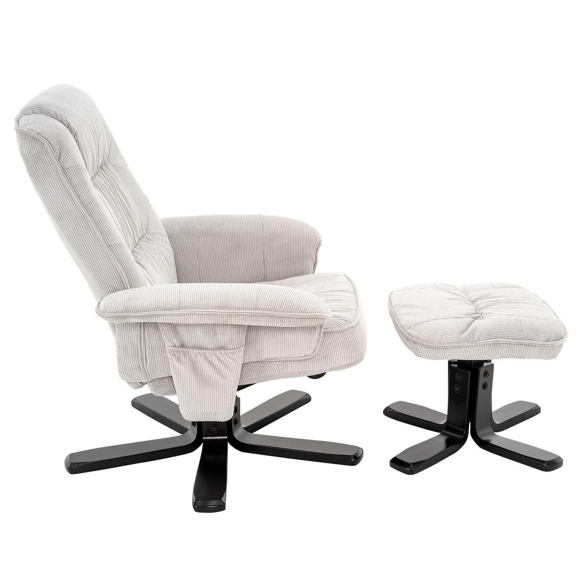 RELAXSESSEL CHARLY - Schwarz/Weiß, Textil (76/87/61cm) - IDIMEX
