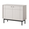 SIDEBOARD Japandies Greige 104 cm - Taupe/Schwarz, Holz/Holzwerkstoff (103.5/83.5/39cm) - Selsey