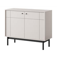 SIDEBOARD Japandies Greige 104 cm - Taupe/Schwarz, Holz/Holzwerkstoff (103.5/83.5/39cm) - Selsey