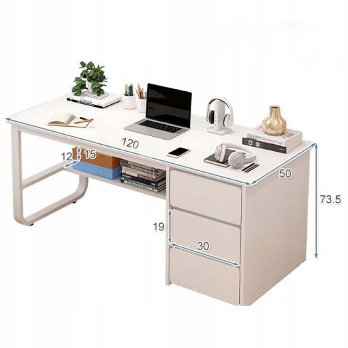 COMPUTERTISCH, weiß 100/50/73 cm - Weiß, Holzwerkstoff (50/100/73cm)