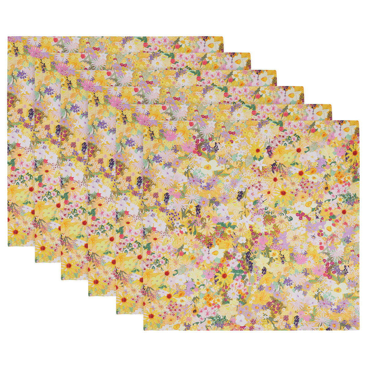 SERVIETTE (6er Set) Primavera - Multicolor, Textil (42/42cm) - BUTLERS