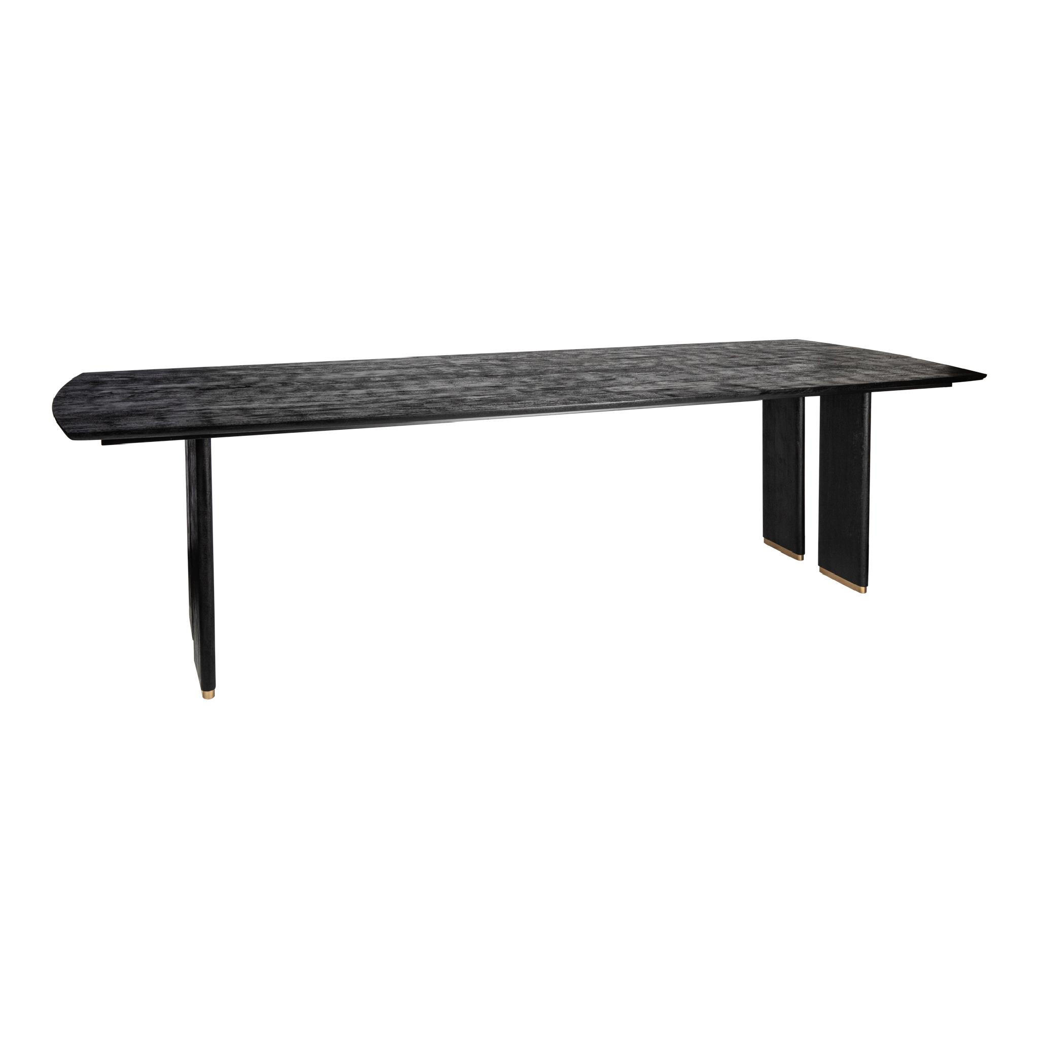 ESSTISCH Liber Schwarz 280/110/77cm - Schwarz, Metall (280/110/77cm) - PTMD Collection