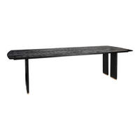ESSTISCH Liber Schwarz 280/110/77cm - Schwarz, Metall (280/110/77cm) - PTMD Collection