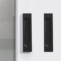 MÖBELGRIFF Schwarz 2er-Set Klebegriffe - Schwarz, Metall (3.5/2.3/14.9cm)