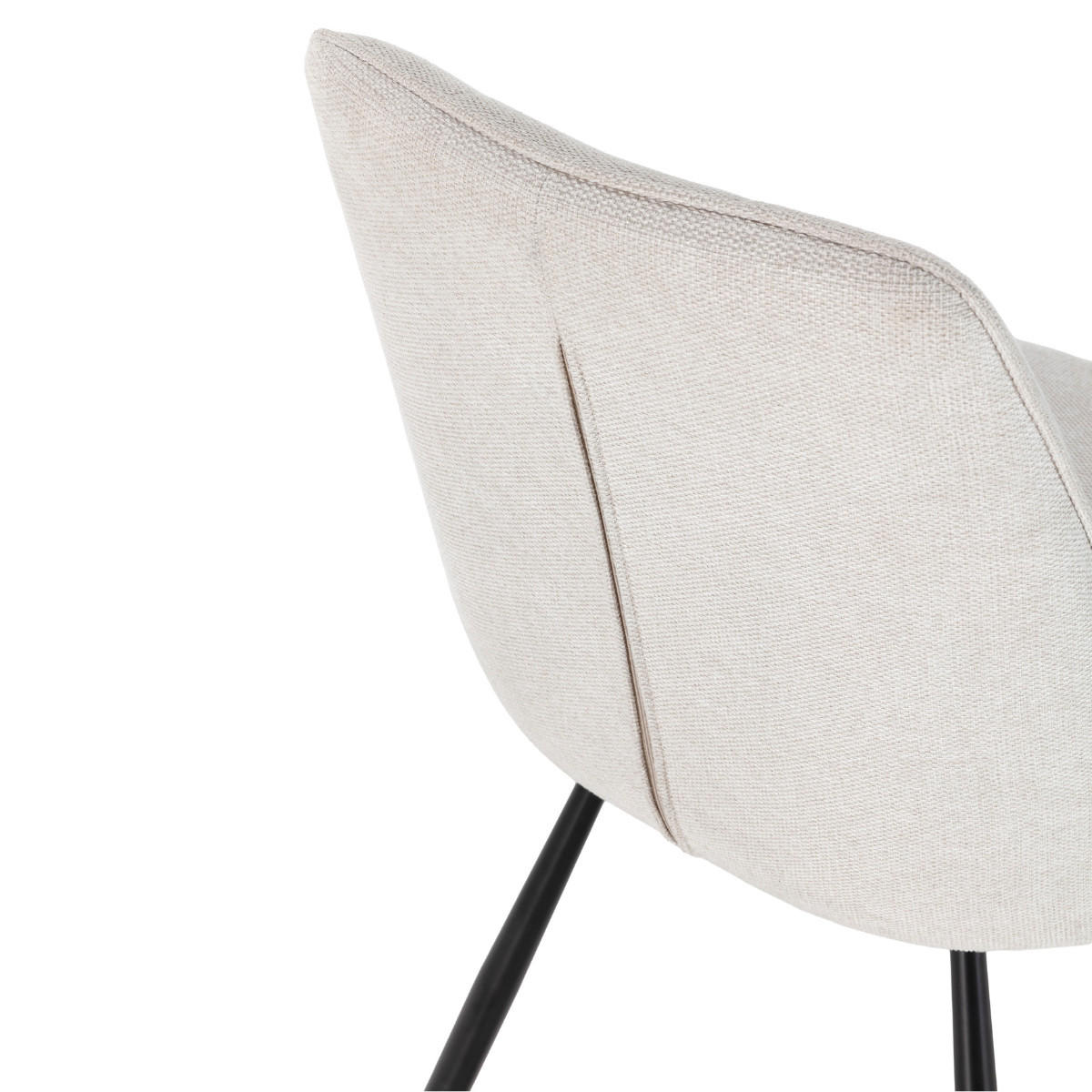 STÜHLE 4er-Set aus Stoff mit Metallbeinen 59/85,5/51,5 cm - Beige, Textil (59/85.5/54cm) - Calicosy