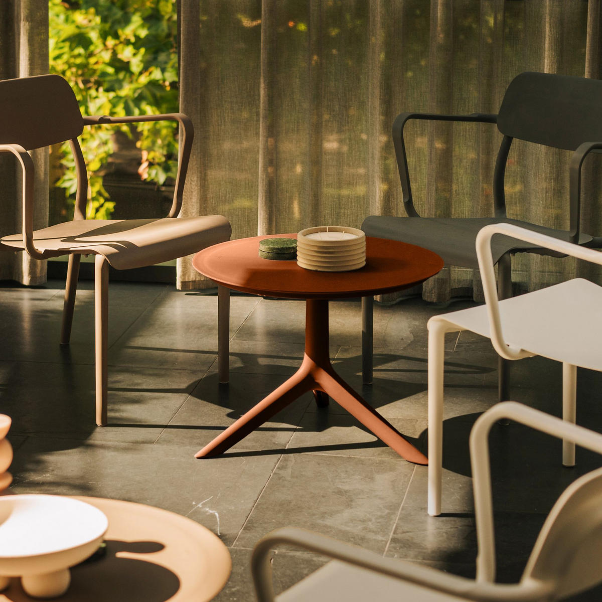 GARTENMÖBEL-SET GALIO, 4-tlg - Orange, Kunststoff - KONSIMO®