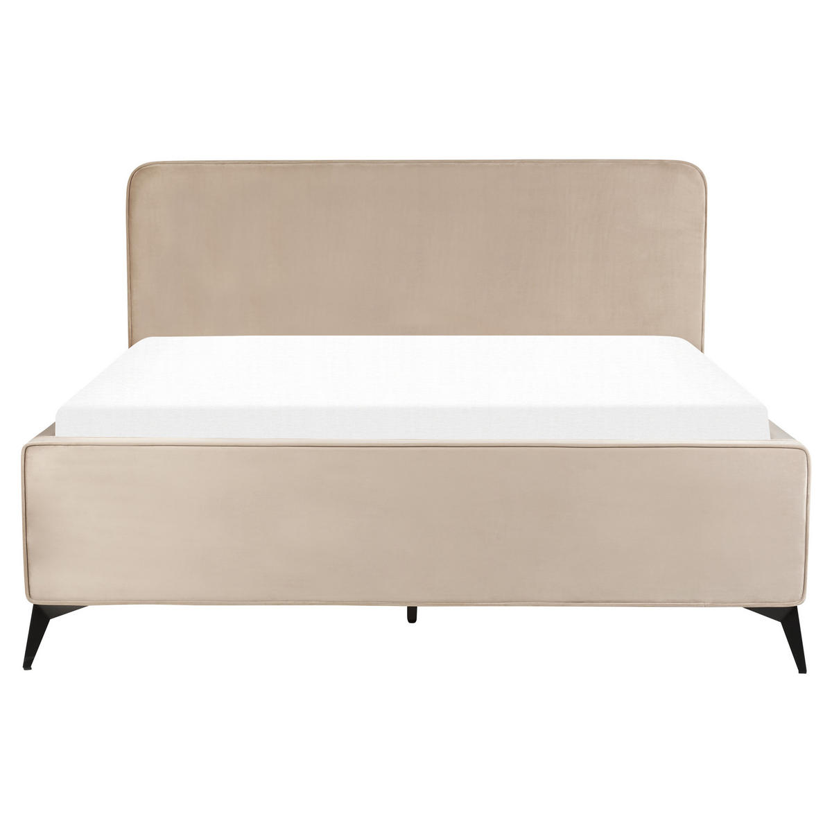 POLSTERBETT mit Lattenrost 160x200 cm Beige Valognes - Taupe, Textil (160/200cm) - Beliani