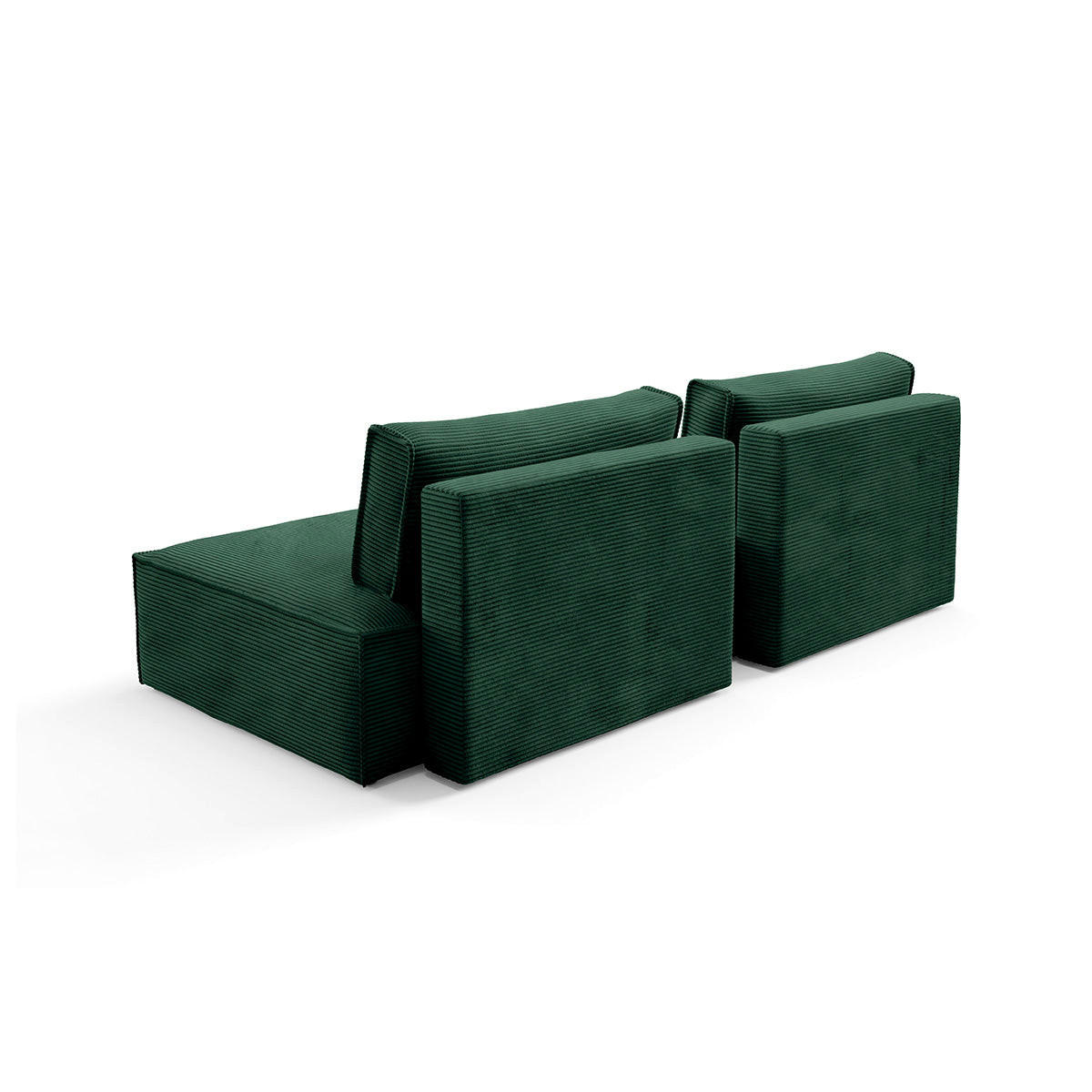 ECKSOFA Georgia Tannengrün - Grün, Holz (236/148cm) - Petits-meubles