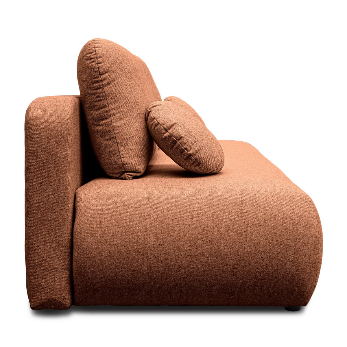 Schlafsofa CLAIRE, zweisitzig, mit Schlaffunktion, Neve 52 - Cognac, Textil (208/90/95cm) - Lookway