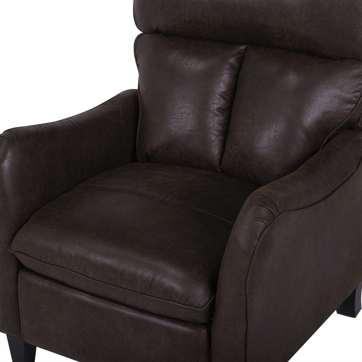 SESSEL Kunstleder Braun Royston - Braun, Holz/Textil (68/108/73cm) - Beliani