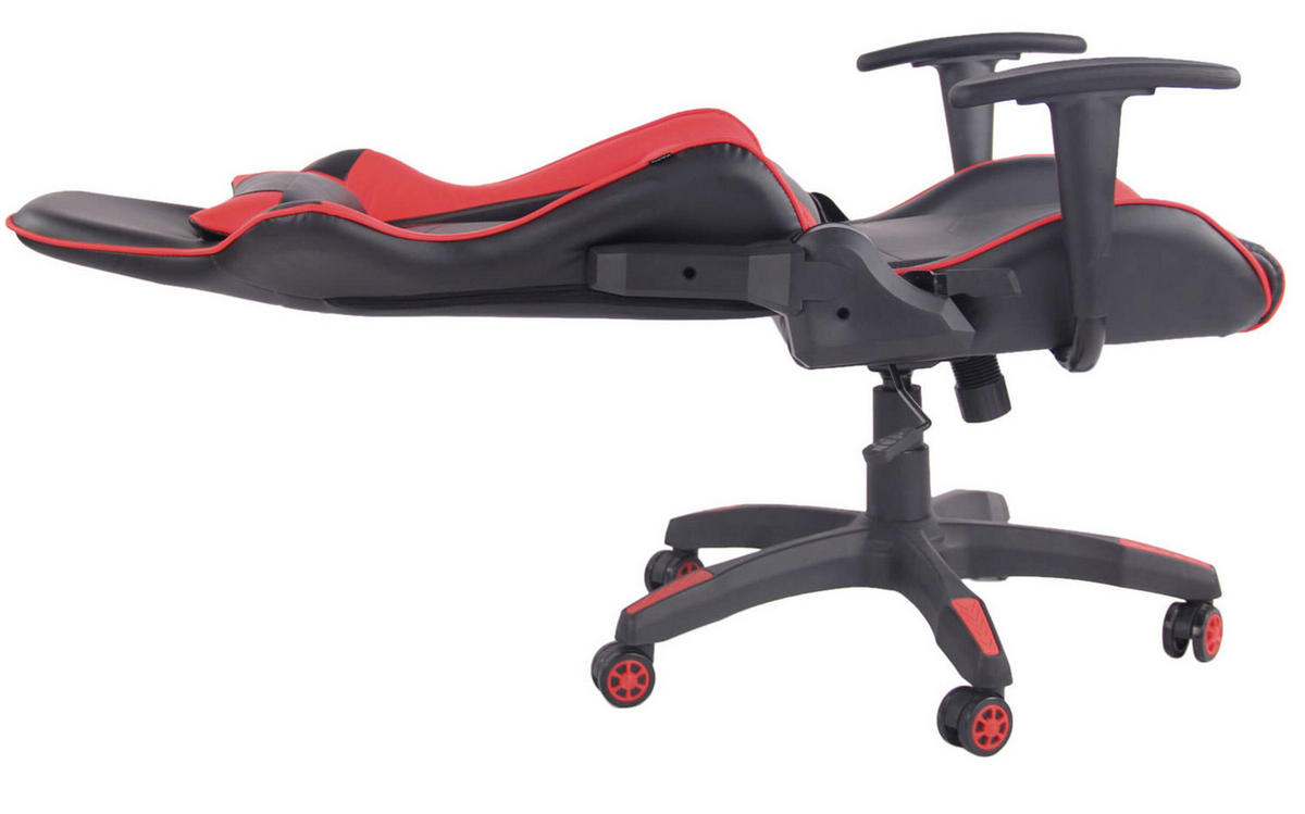BÜROSTUHL Mirage, Kunstleder Schwarz/Rot - Rot, Kunststoff/Textil (65/138/50cm) - TPFLiving