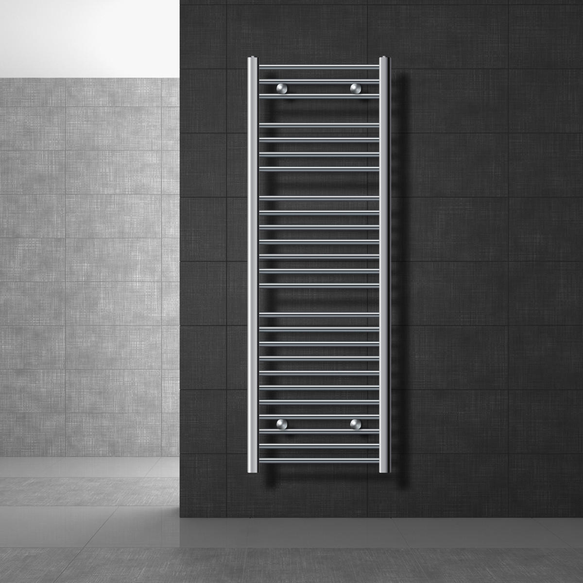 BADHEIZKÖRPER Sahara 500x1500 mm Chrome gebogen mit Seitenanschluss - Chromfarben, Metall (50/150/5cm) - LuxeBath