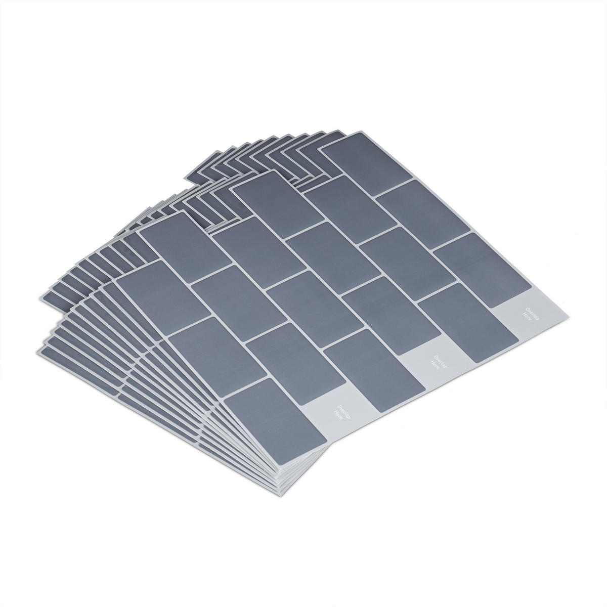 10xFLIESENAUFKLEBER - Grau, Papier/Kunststoff (30.5/30.5/0.1cm) - Relaxdays
