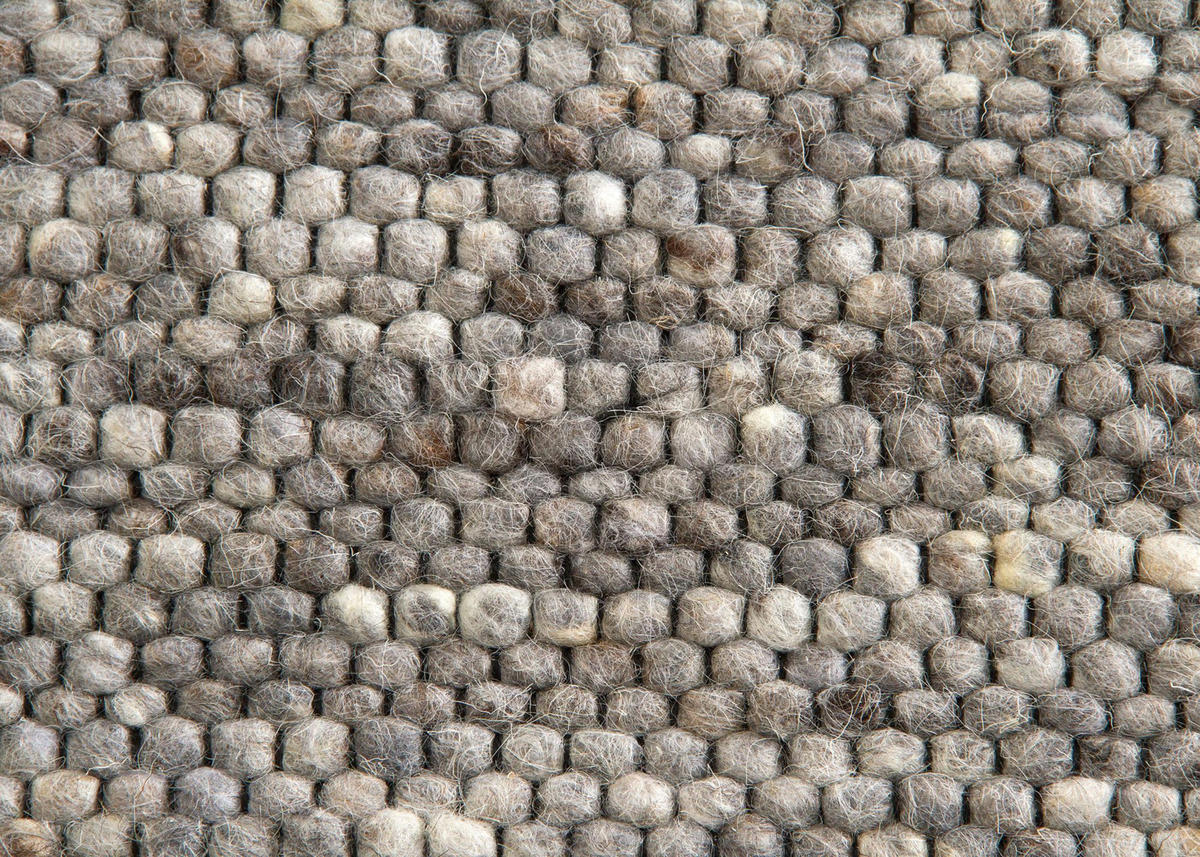 HANDWEBTEPPICH 200/200 cm Benin - Grau, Naturmaterialien (200/240cm) - Steffensmeier