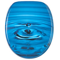 WC-SITZ Tropfen - Blau, Holzwerkstoff (38/6/47cm) - Sanilo