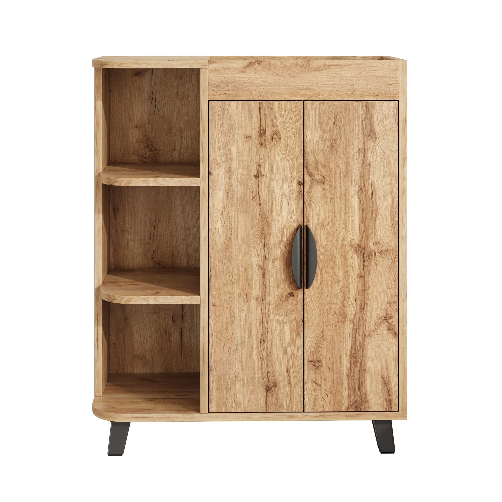 SCHUHSCHRANK Natur 80/32/99 cm - Naturfarben, Holzwerkstoff (80/99/32cm) - PANGIVO