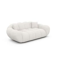 2-SITZER-SOFA Liva Weiß Strukturstoff - Weiß, Textil (200/70/93cm) - VAROYAL
