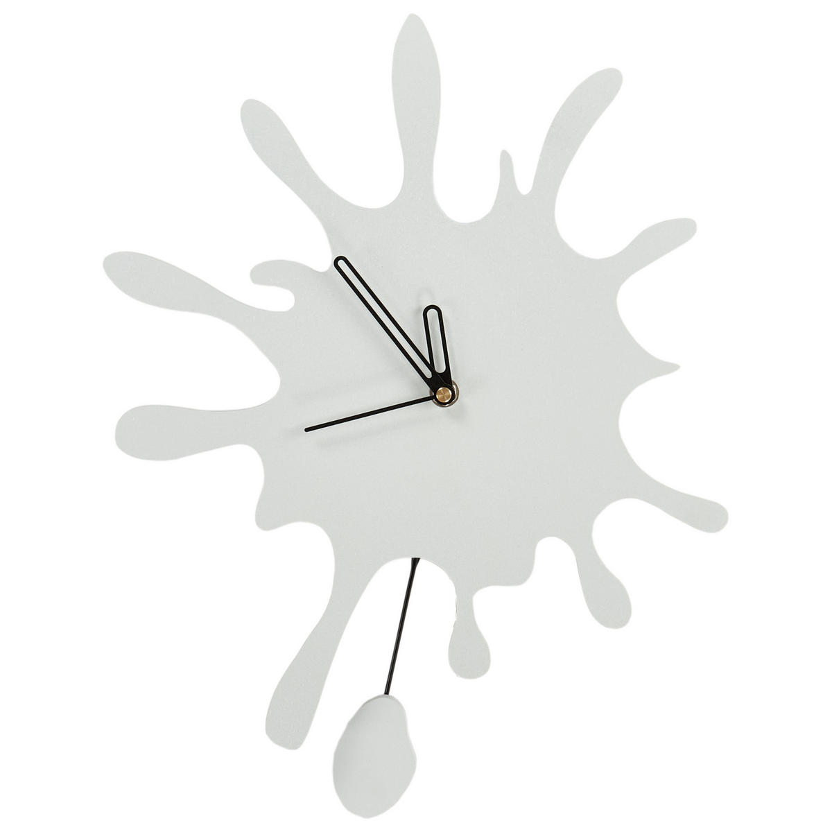 WANDUHR Weiß Fully - Weiß, Holzwerkstoff (27/37/1cm) - Beliani