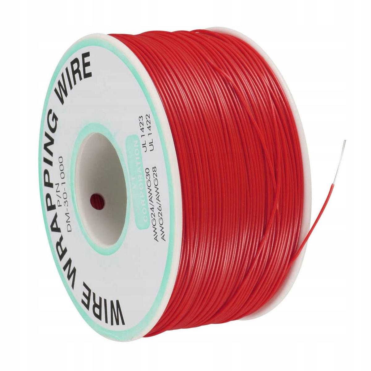 KABEL KYNAR, 200 m, AWG 30 Ø 0,25 mm, Außendurchmesser 0,6 mm, verzinntes Kupfer, PVC-Isolierung, 300 V, -60 bis 200 °C - Multicolor, Kunststoff/Metall (10/10/10cm)