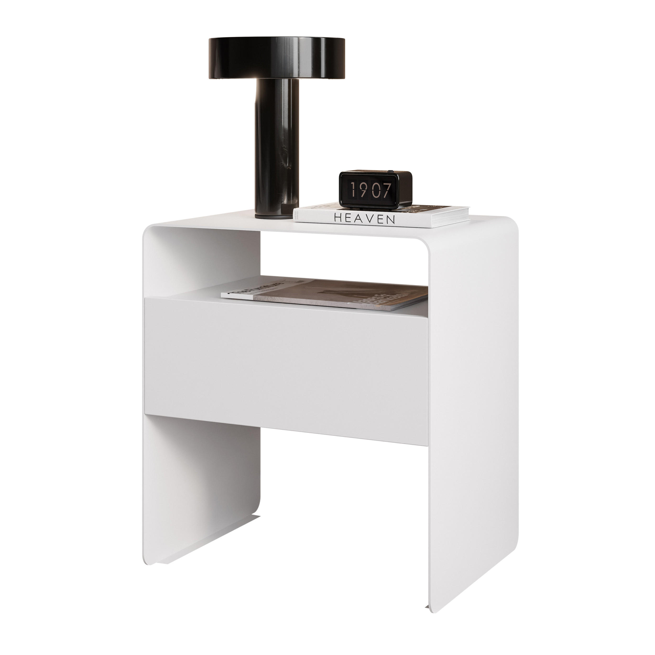 Idohome Nachtschrank Weiß 45x50x35 cm