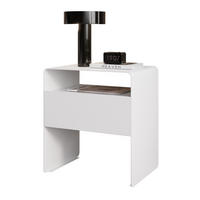 NACHTSCHRANK BOHO mit Schublade, 45/35/50 cm, Weiß - Weiß, Metall (45/50/35cm) - Idohome
