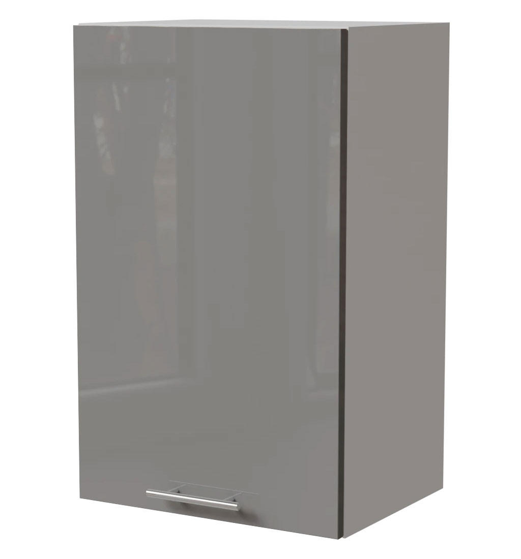 KÜCHENHÄNGESCHRANK Essen W2/45 Grau Hochglanz / Weiß Matt 45 / 32,5 / 72cm - Weiß/Grau, Holz/Holzwerkstoff (45/72/32.5cm) - Feldmann-Wohnen