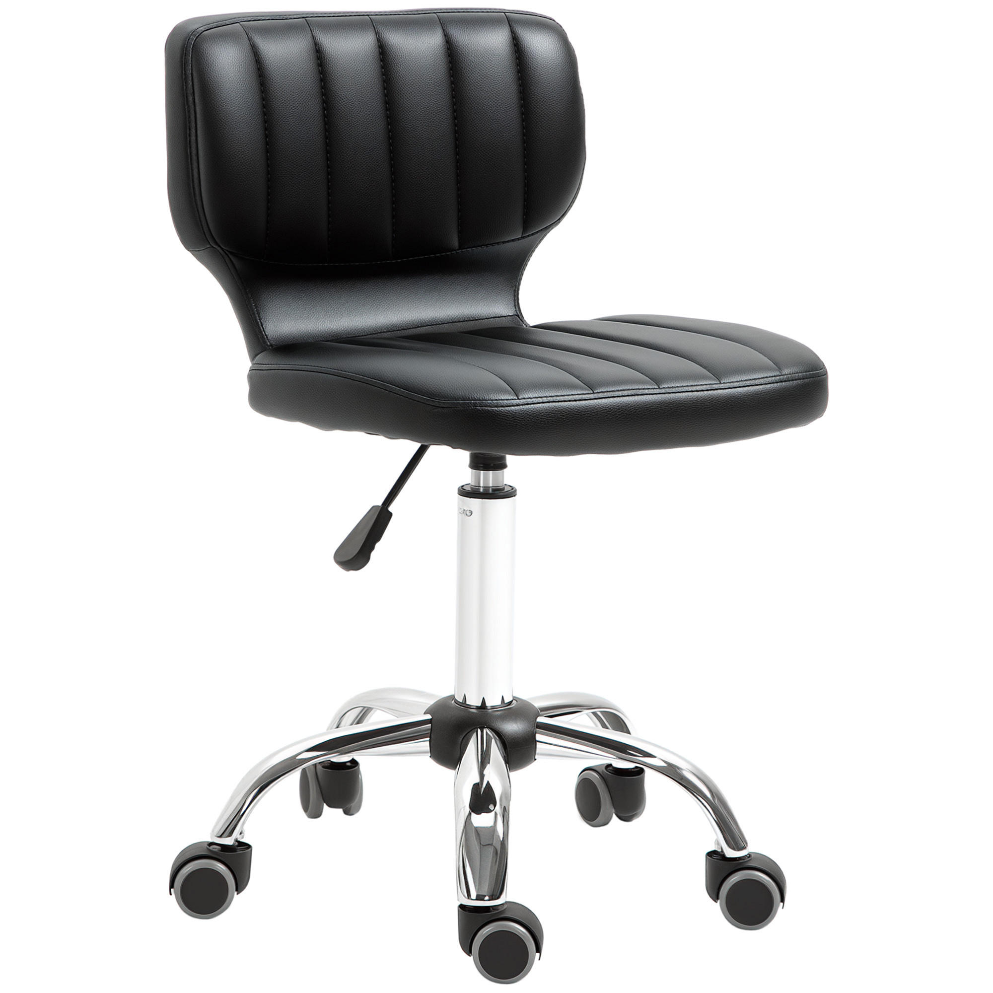 BÜROHOCKER DE-18008 höhenverstellbar 47-62 cm, gepolstert Schwarz - Schwarz, Metall (47/87/45cm) - ComfortXL