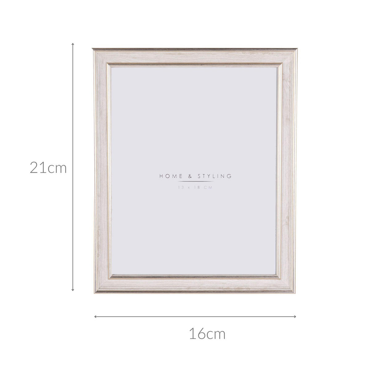 BILDERAHMEN Holzoptik Weiß 23,7/1,3/29 cm - Weiß, Kunststoff (16.1/21.3/1.3cm) - Home Styling Collection