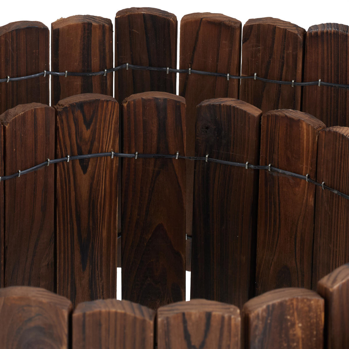 BEETEINFASSUNG - Dunkelbraun, Holz (200/35/1cm) - Relaxdays